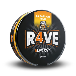 R4VE - Passionfruitmg caffeine pouch tin